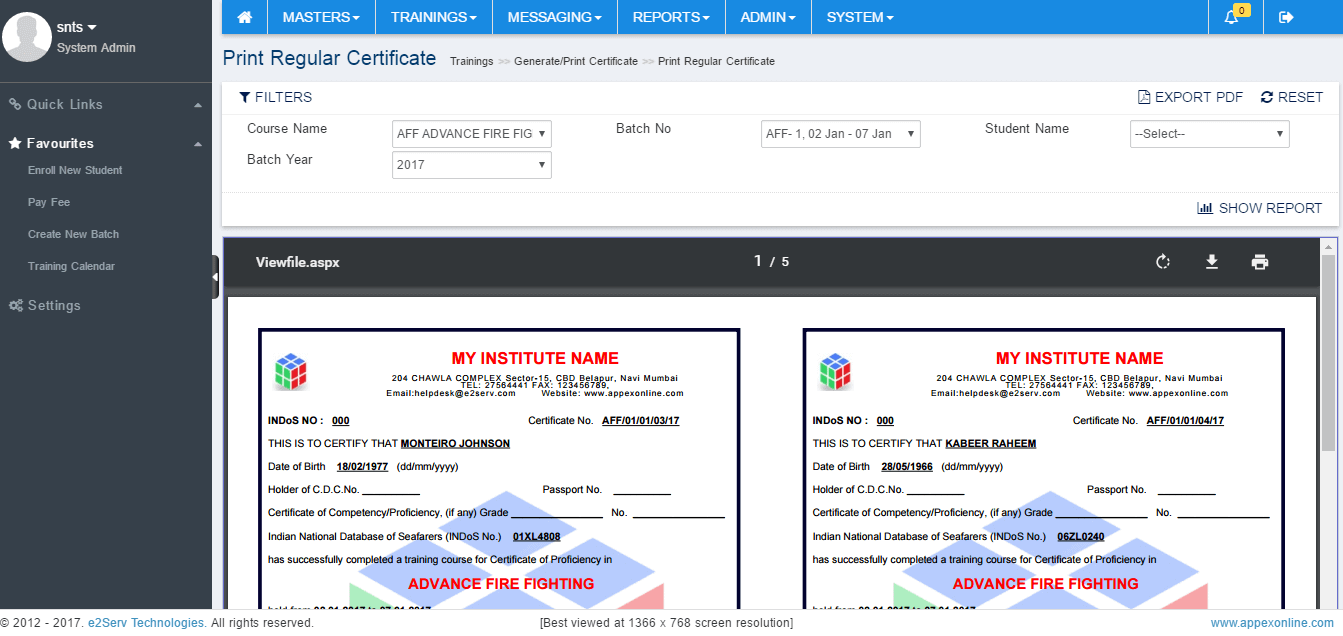 Course Batches